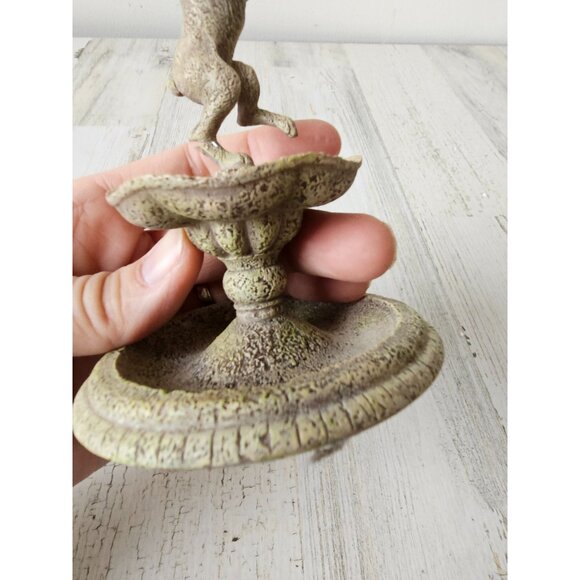 Vintage rabbit bunny fountain water village mini AS IS decor spring Easter - Picture 8 of 9